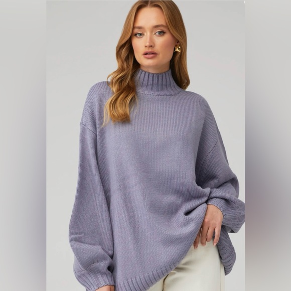 WeWoreWhat oversized mock neck sweater - Picture 1 of 6
